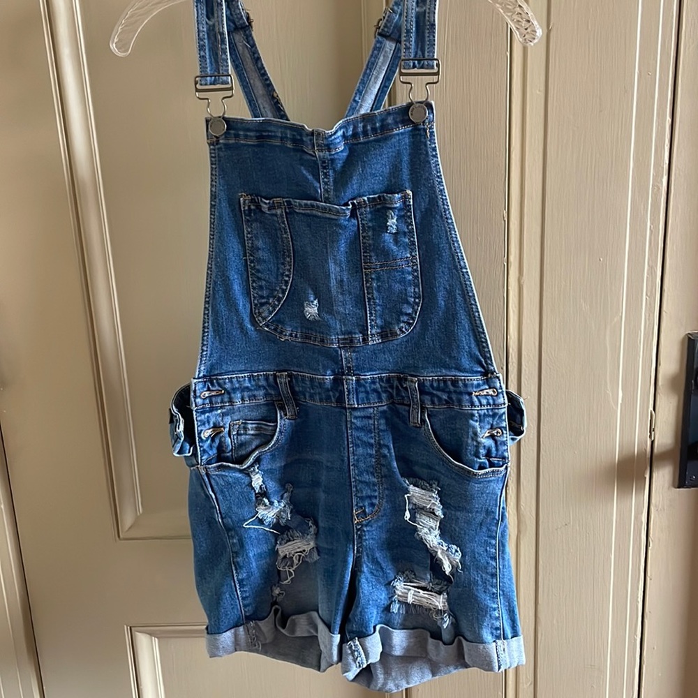 Jean Short Overalls